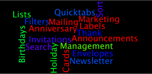mail list management and marketing using Time Matters